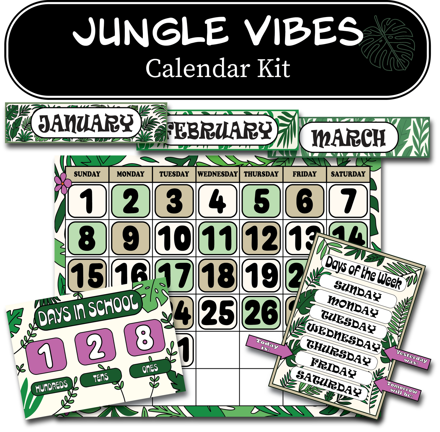 Jungle Vibes Calendar Kit