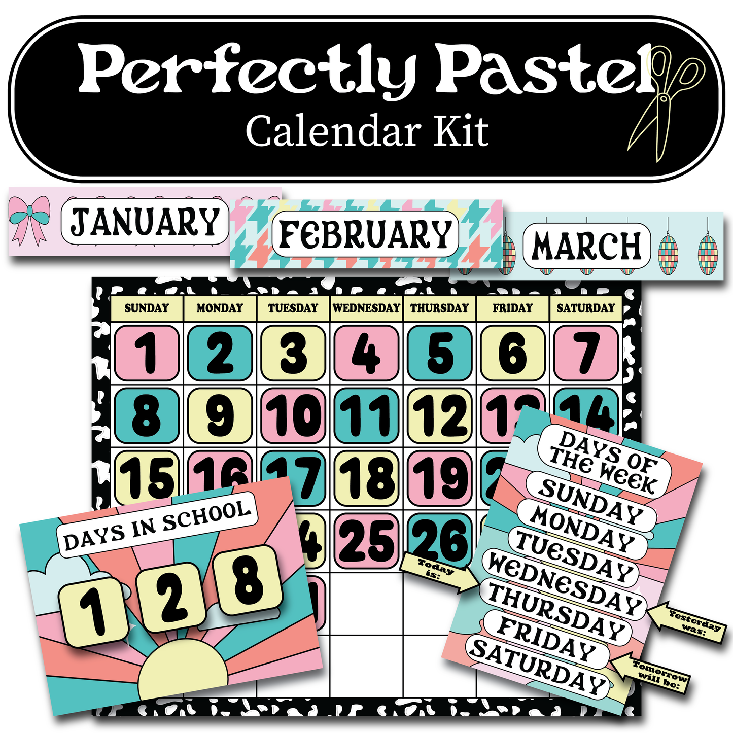Perfectly Pastel Calendar Kit