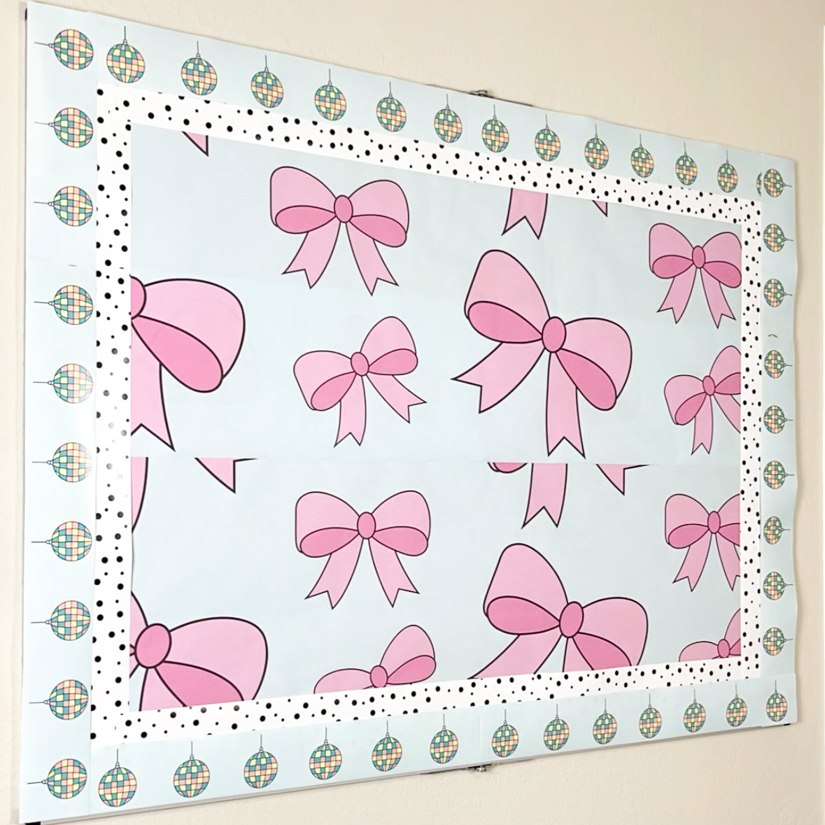 Pastel Bow Dream Bulletin Board Paper