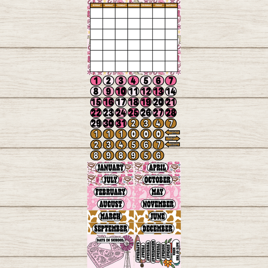 Saddle Up Cowboy Calendar Kit