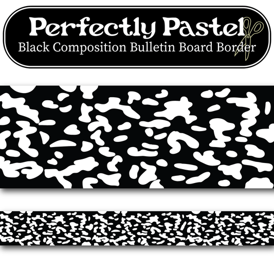 Black Composition Book Bulletin Board Border