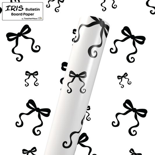 Black and White Bows Bulletin Board Paper