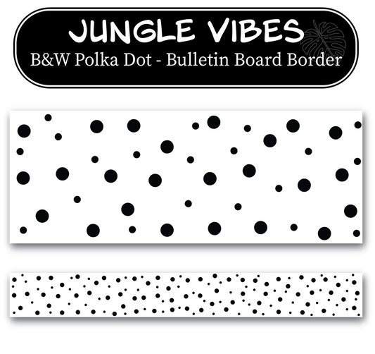 Black and White Polka Dot Bulletin Board Border