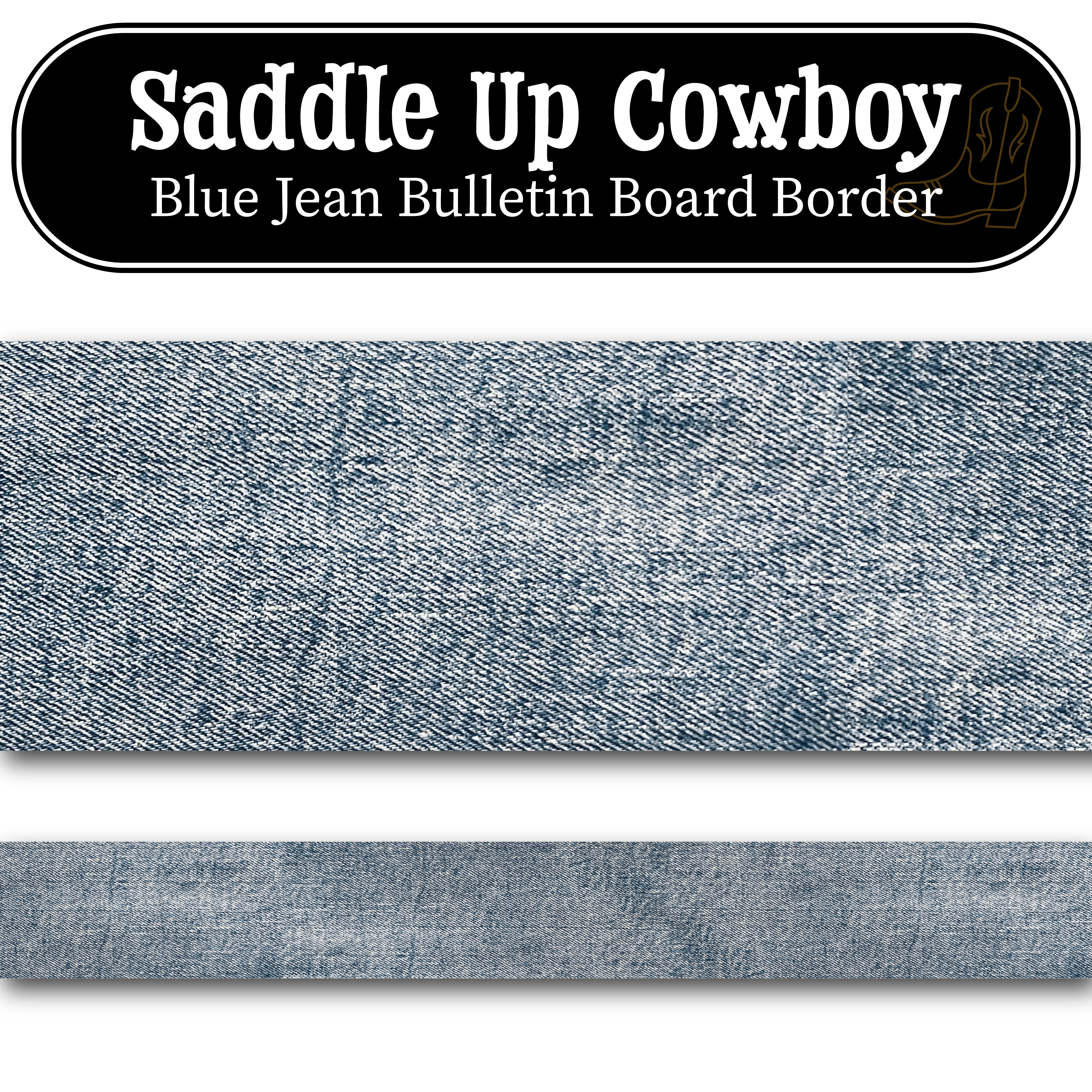 Blue Jean Bulletin Board Border