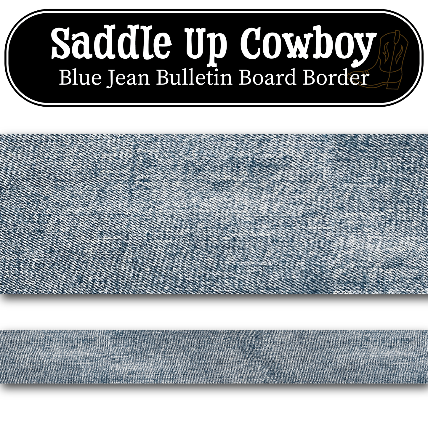 Blue Jean Bulletin Board Border