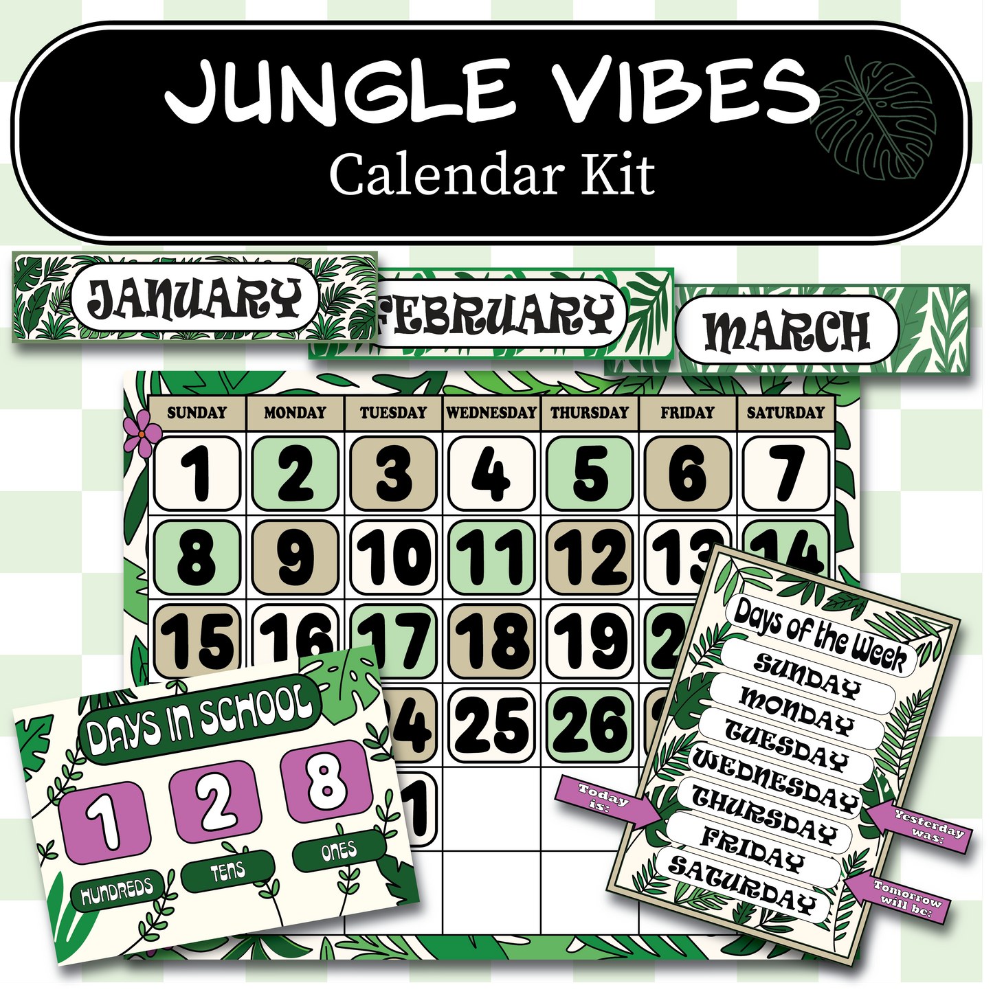 Jungle Vibes Calendar Kit