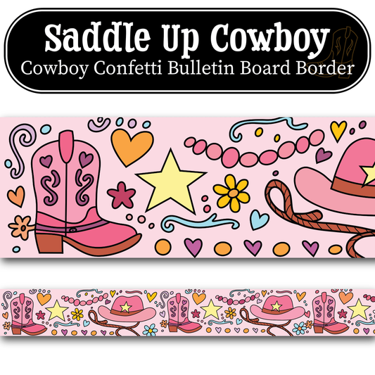 Cowboy Confetti Bulletin Board Border