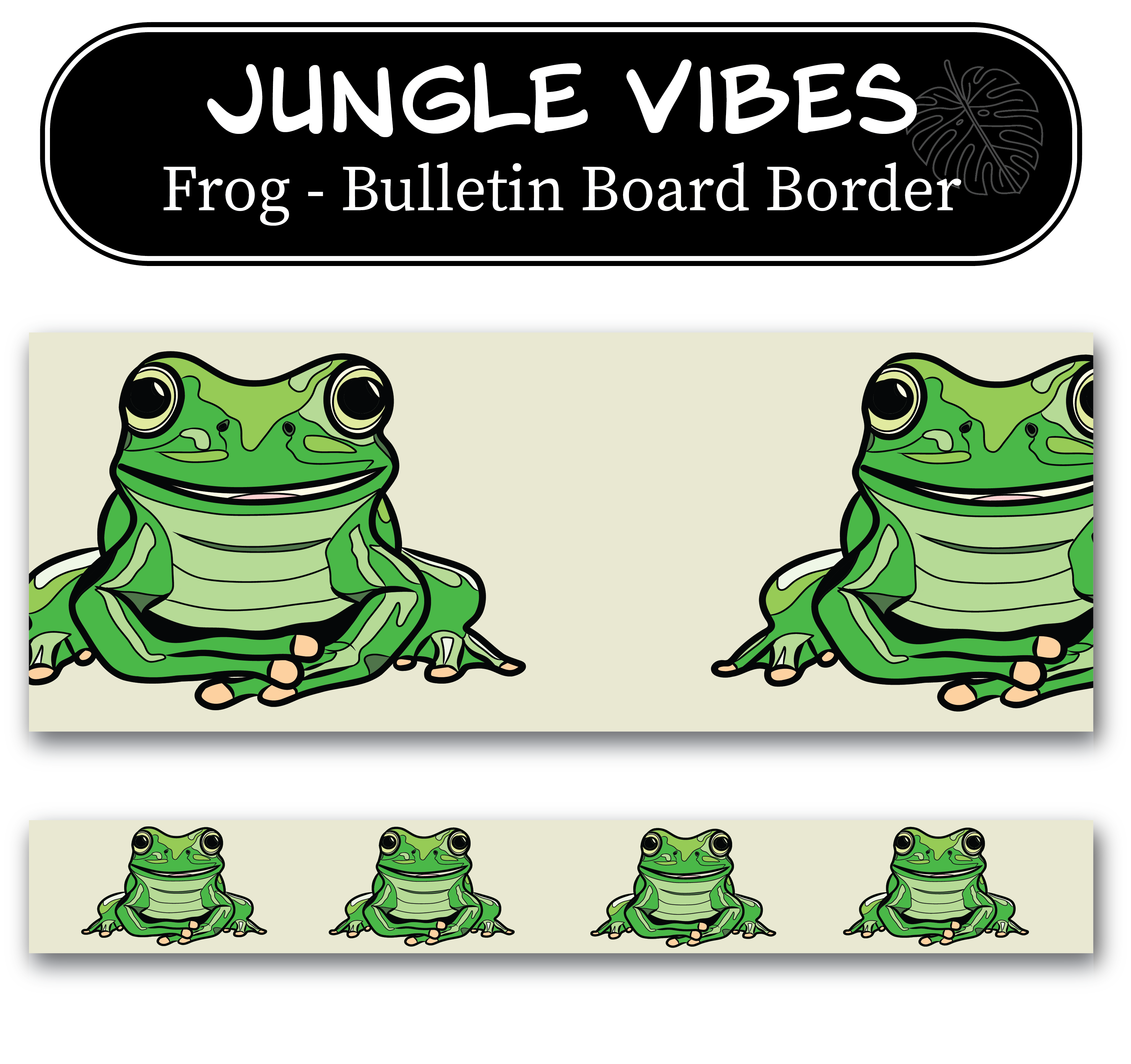Jungle Frog Bulletin Board Border