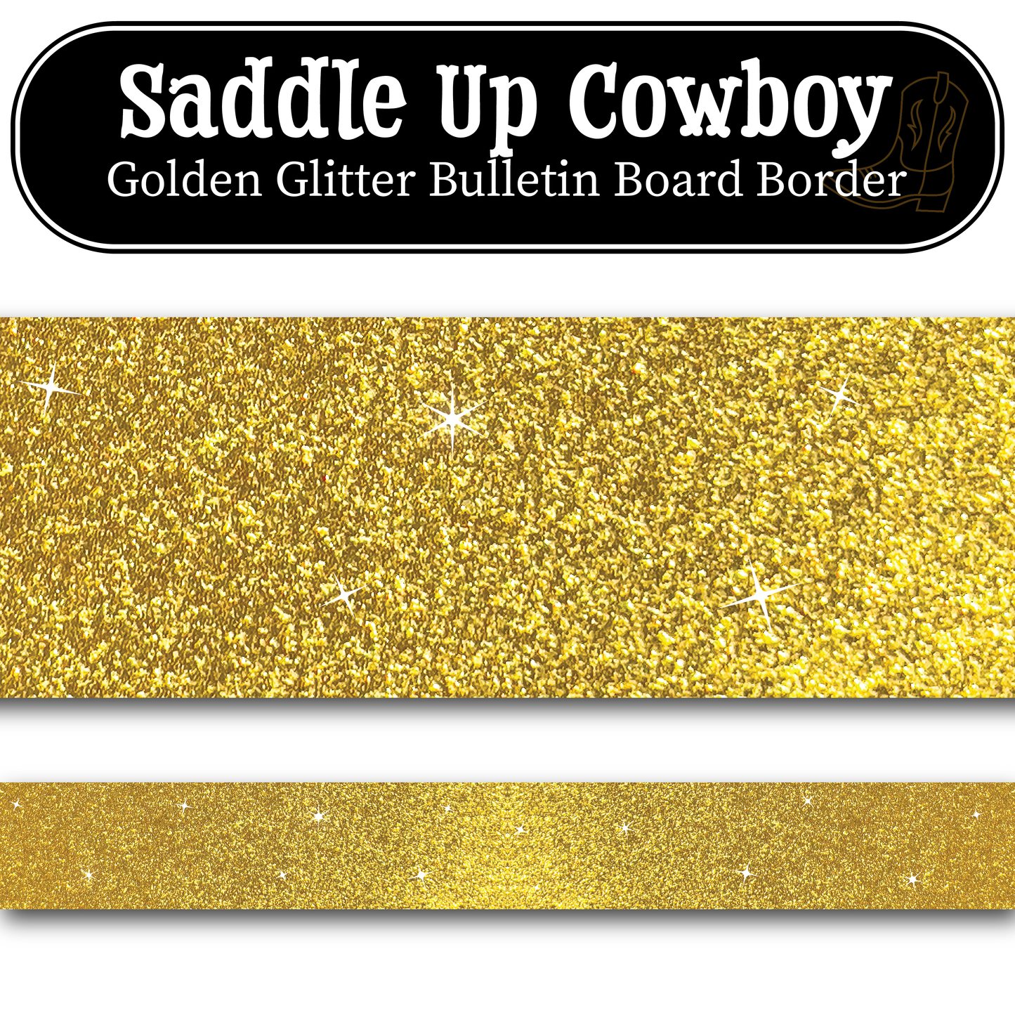 Golden Glitter Bulletin Board Border