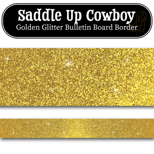Golden Glitter Bulletin Board Border