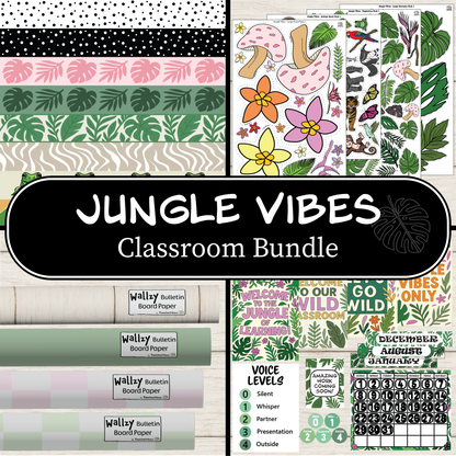 Jungle Vibes Theme Classroom Bundle