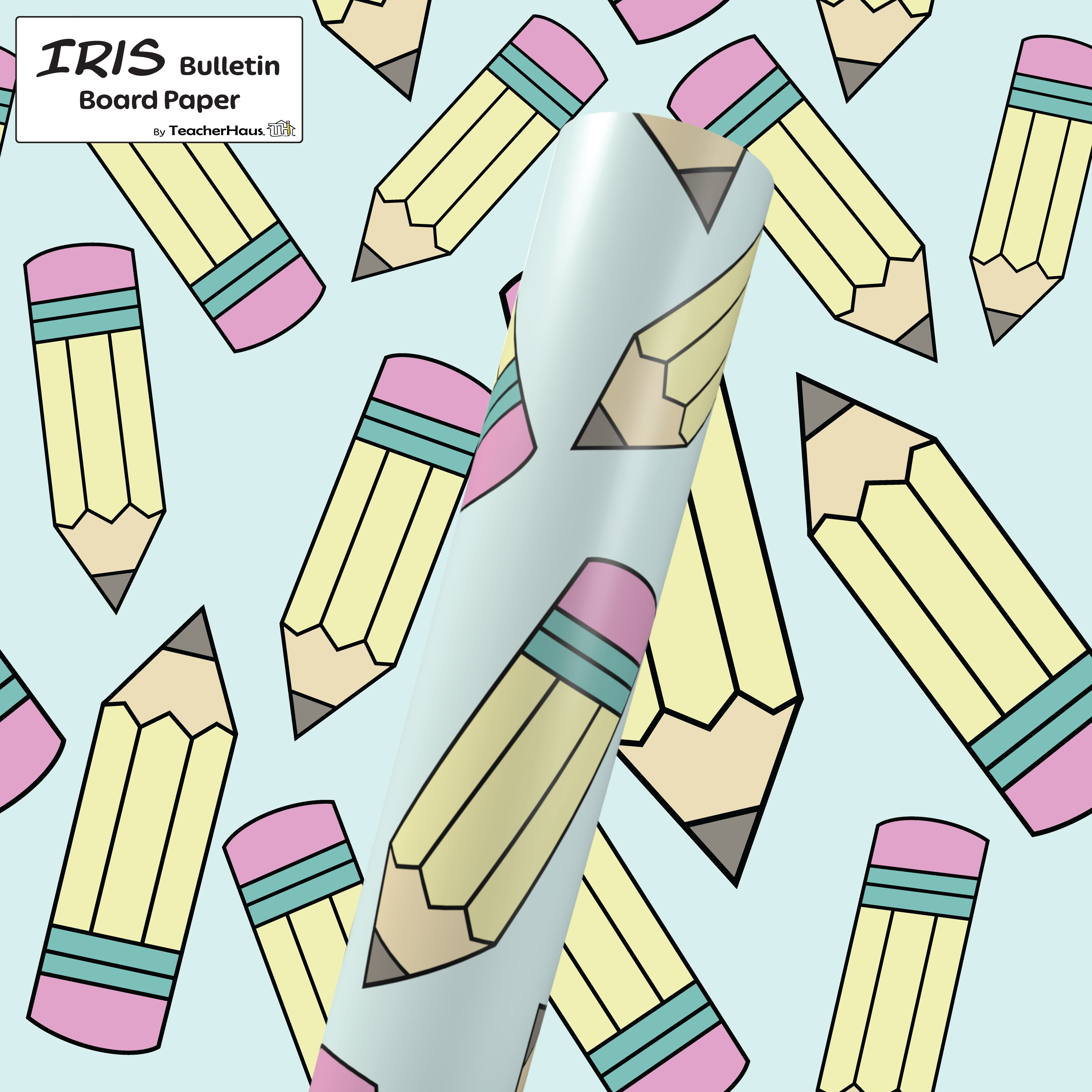 Pastel Pencils Bulletin Board Paper