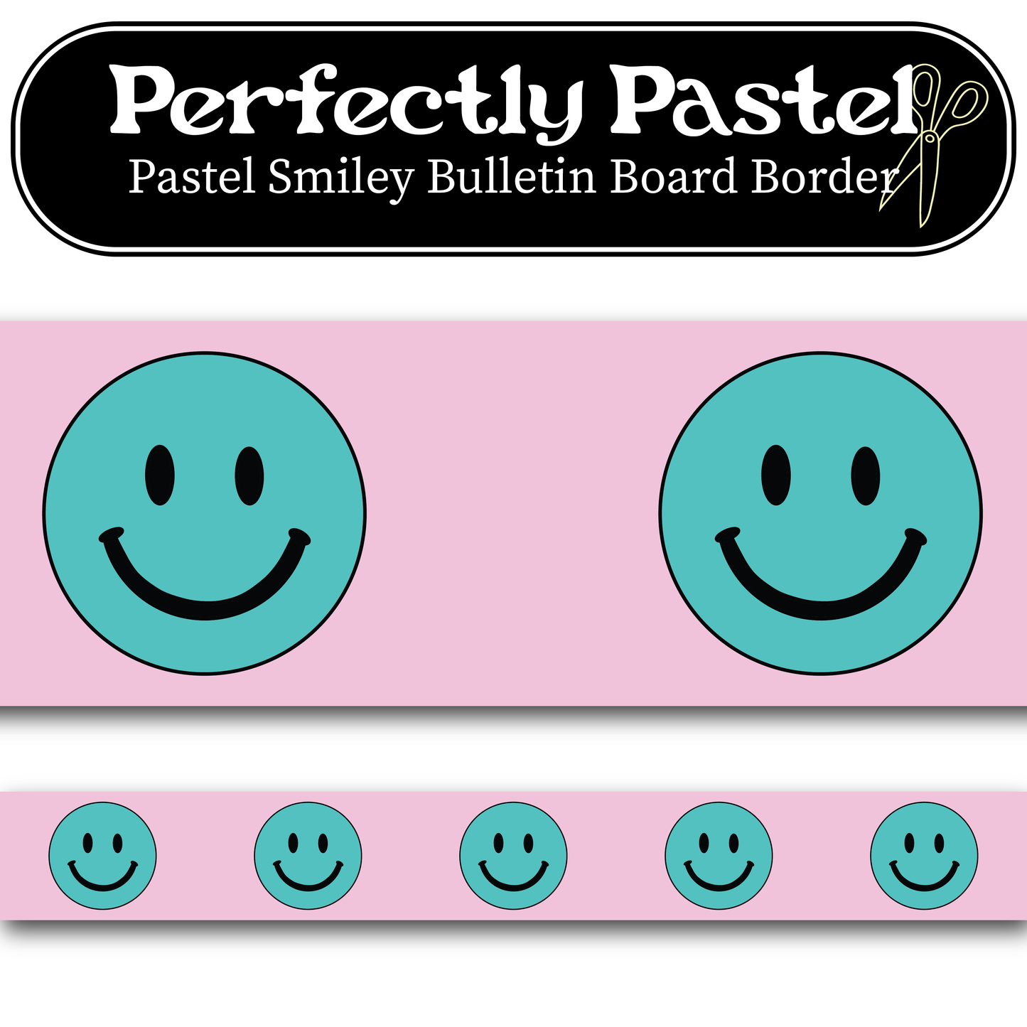Pastel Smiley Bulletin Board Border