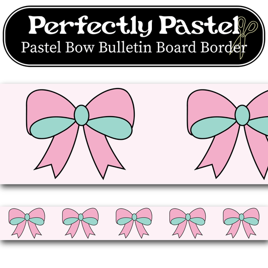 Pastel Bow Bulletin Board Border