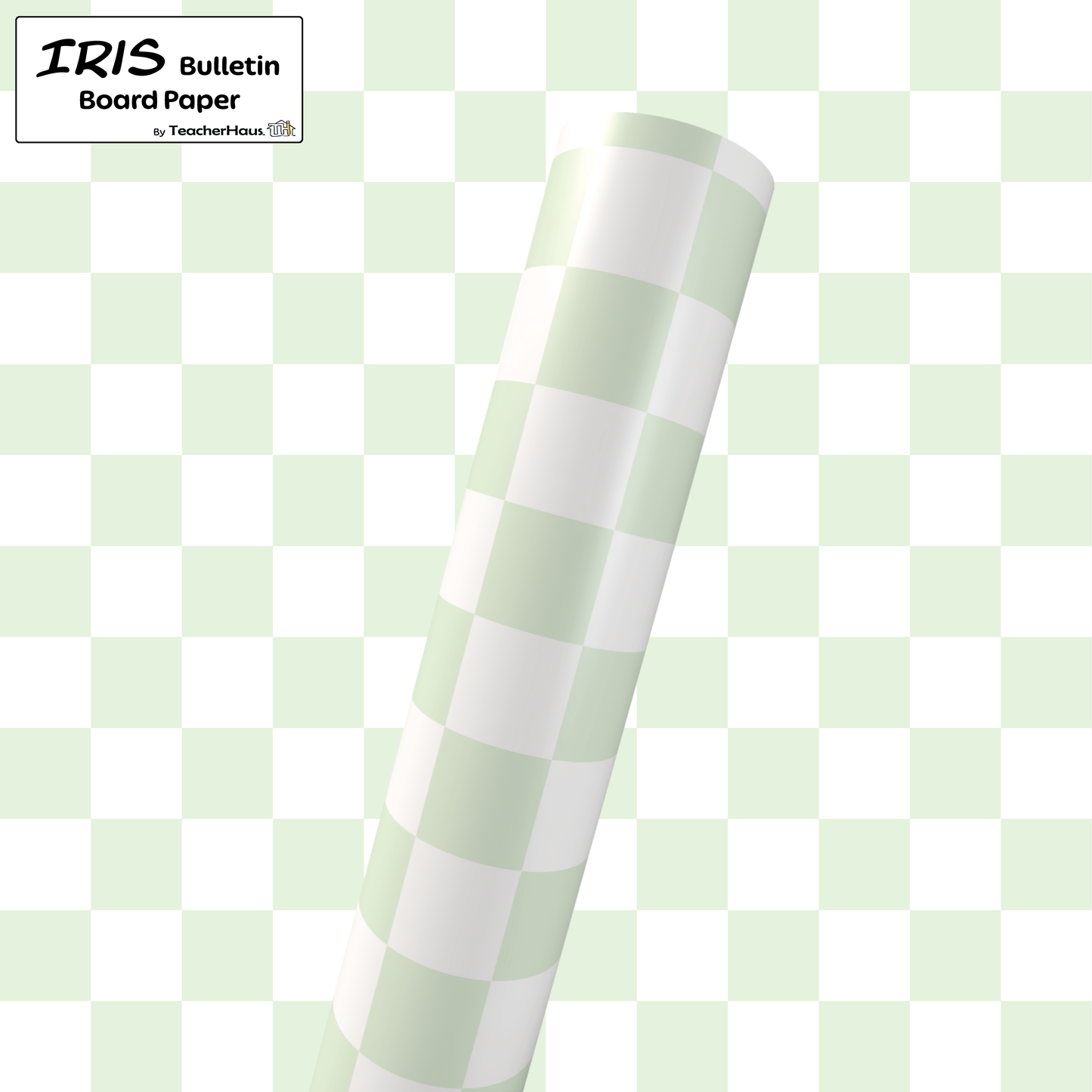 Pastel Green Checkered Bulletin Board