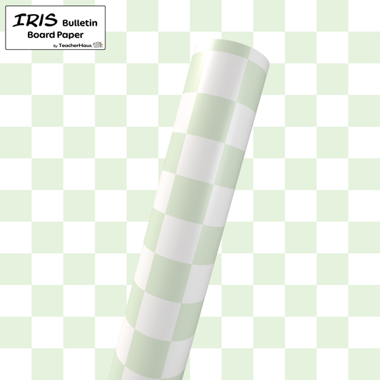 Pastel Green Checkered Bulletin Board