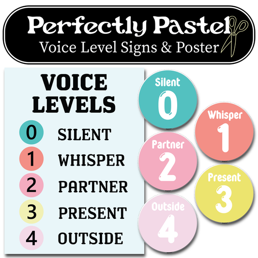 Voice Level Signs and Poster