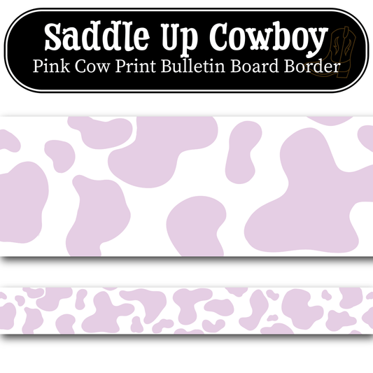 Lavender Cow Print Bulletin Board Border