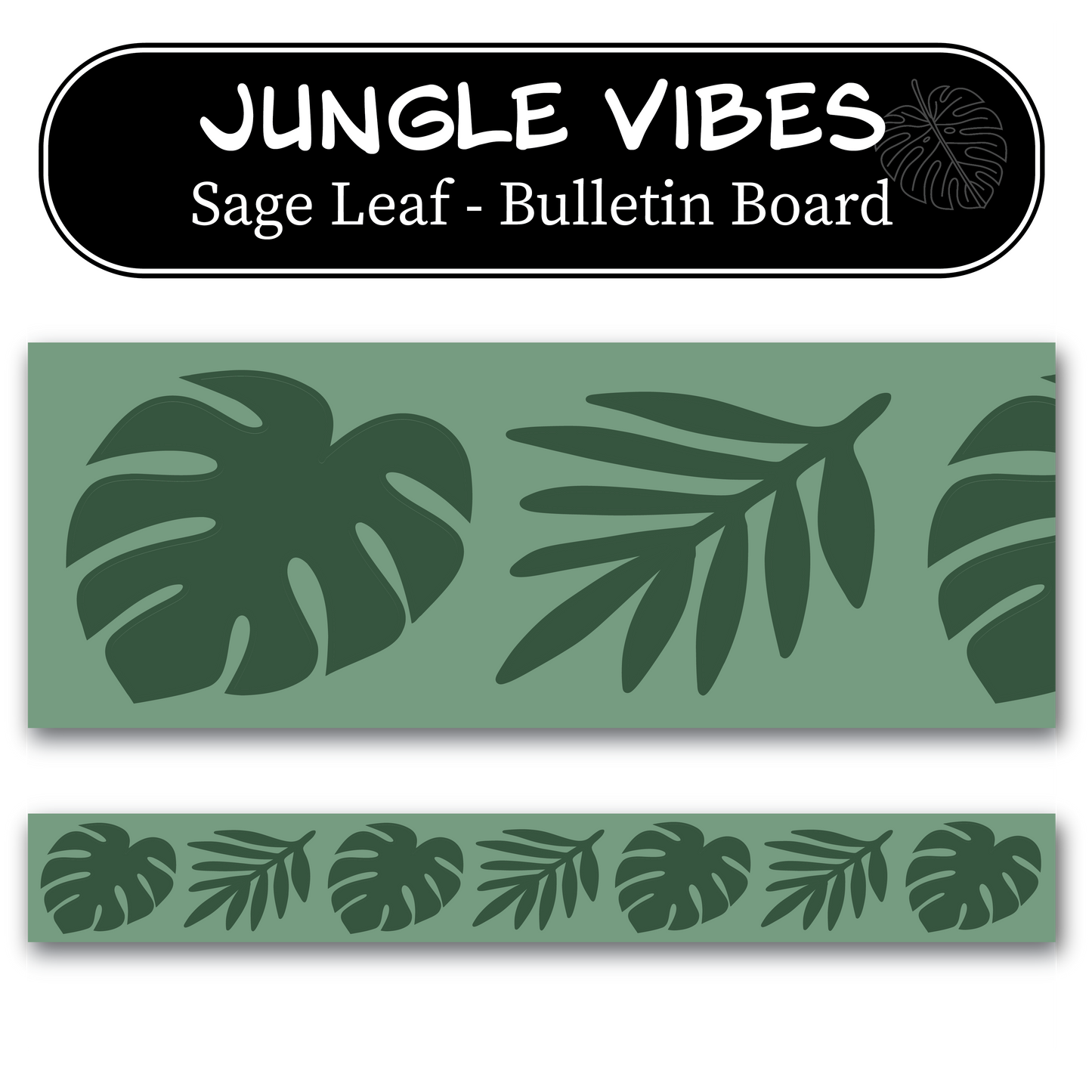 Sage Leaf Bulletin Board Border