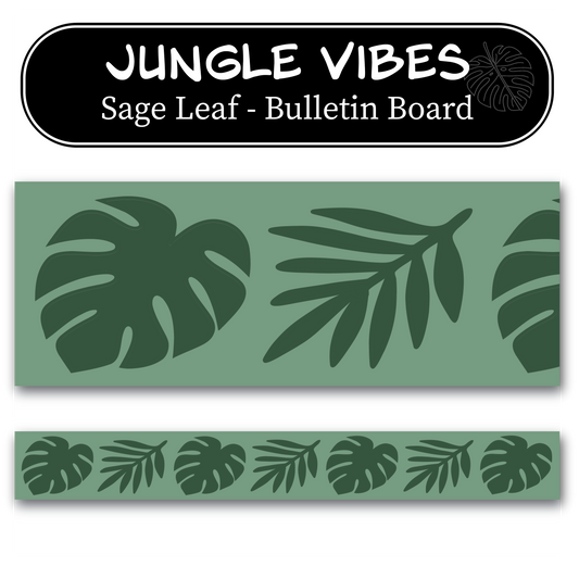 Sage Leaf Bulletin Board Border