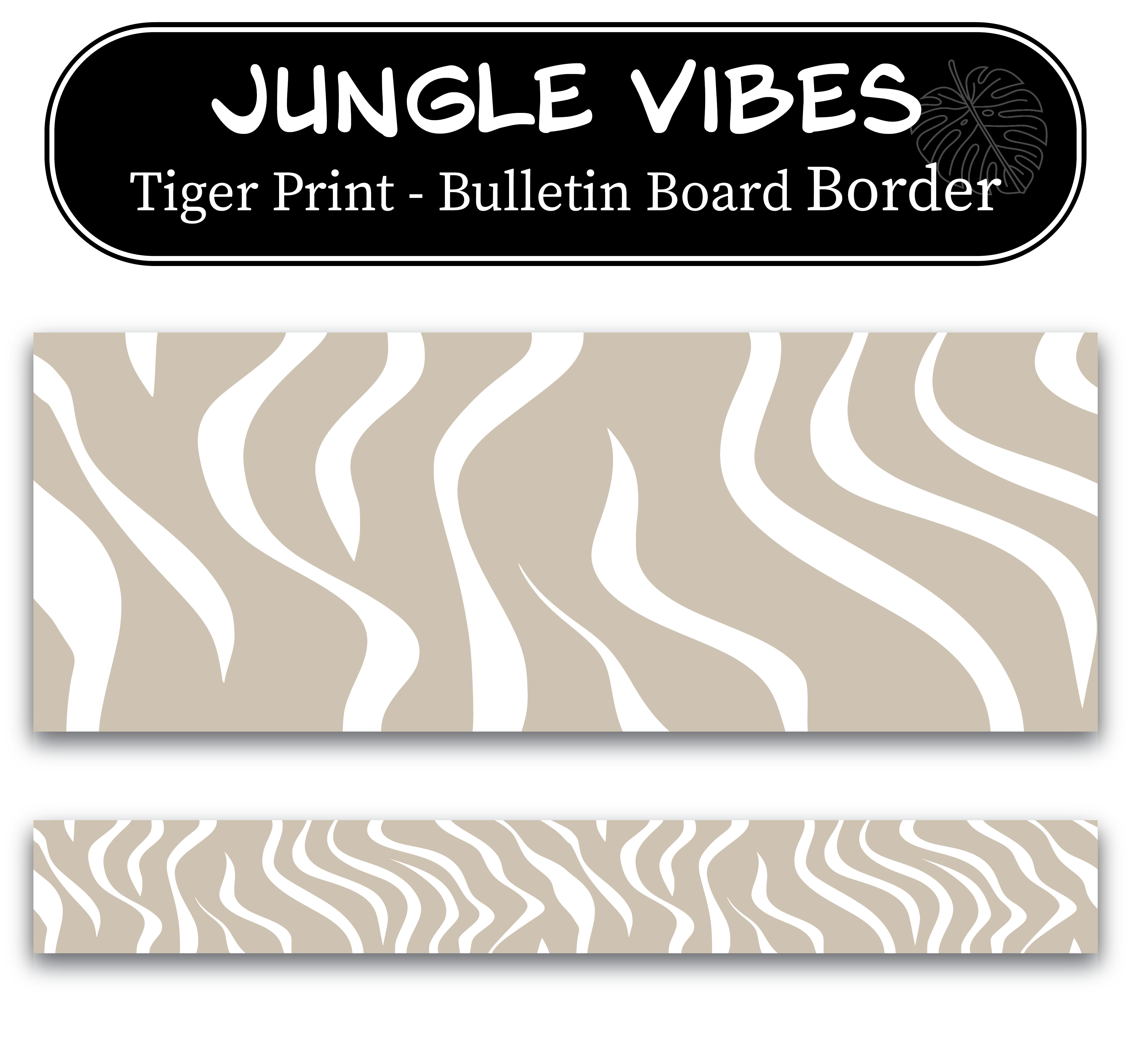 Tiger Print Bulletin Board Border