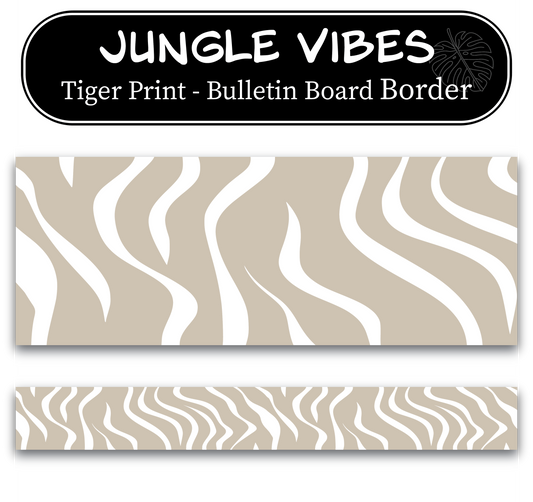 Tiger Print Bulletin Board Border