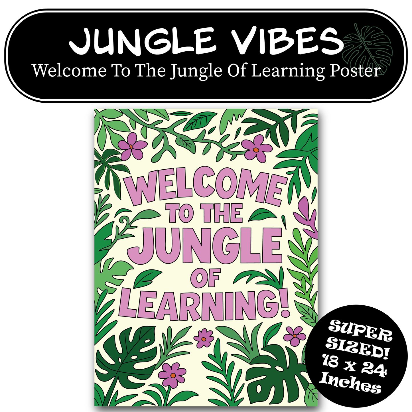 Welcome To The Jungle Of Learning Poster